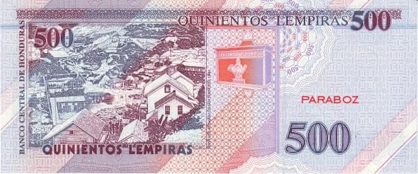 Honduras 500 HNL arka yüz