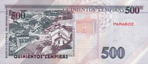 Honduras 500 HNL arka yüz