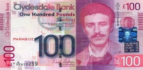 İskoçya 100 SCP ön yüz