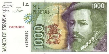 İspanya Peseta 1.000 ESP ön yüz