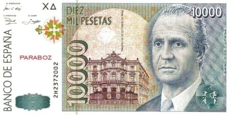 İspanya Peseta 10.000 ESP ön yüz