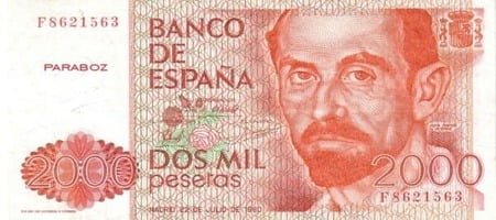 İspanya Peseta 2.000 ESP ön yüz