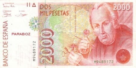 İspanya Peseta 2.000 ESP ön yüz