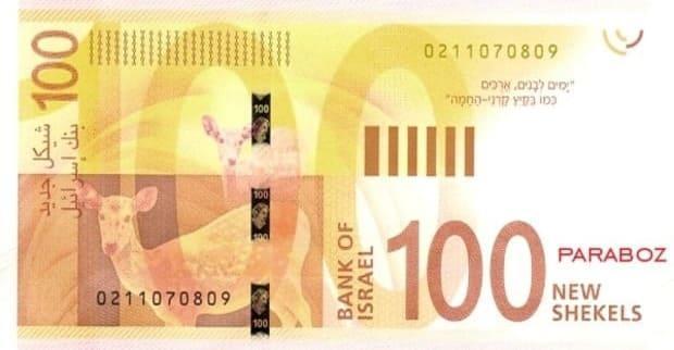 İsrail 100 ILS arka yüz