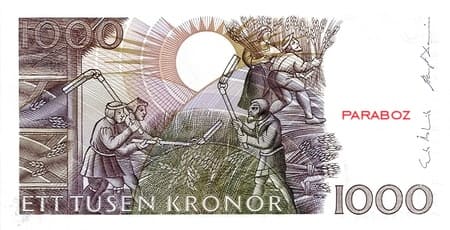 İsveç 1.000 SEK arka yüz