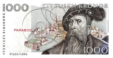 İsveç 1.000 SEK ön yüz