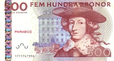 İsveç 500 SEK ön yüz