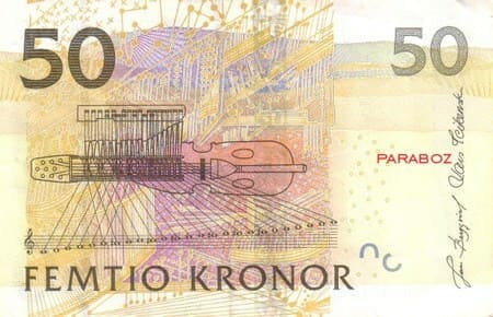 İsveç 50 SEK arka yüz