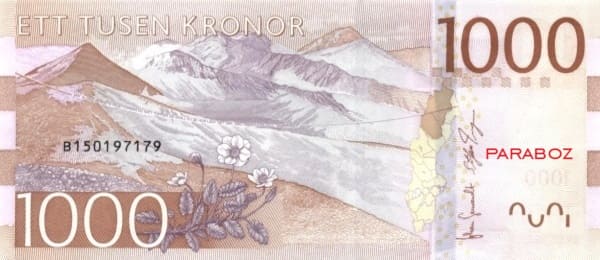 İsveç 1.000 SEK arka yüz