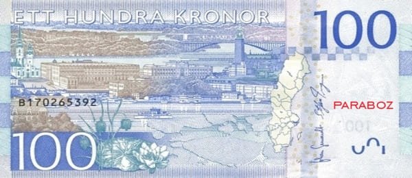 İsveç 100 SEK arka yüz