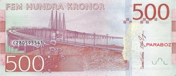 İsveç 500 SEK arka yüz