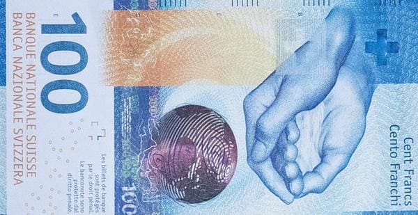İsviçre 100 CHF ön yüz