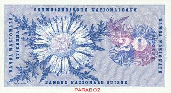 İsviçre 20 CHF arka yüz