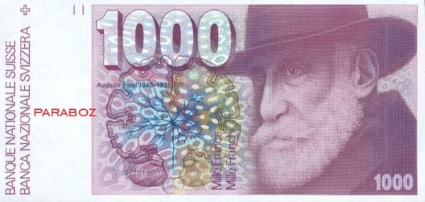 İsviçre 1.000 CHF ön yüz