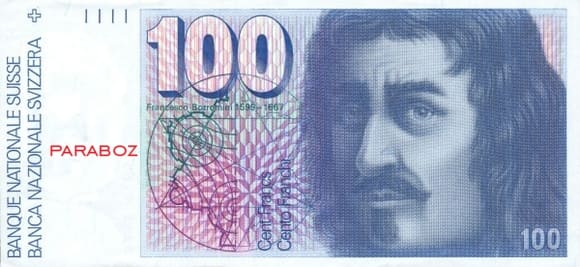 İsviçre 100 CHF ön yüz