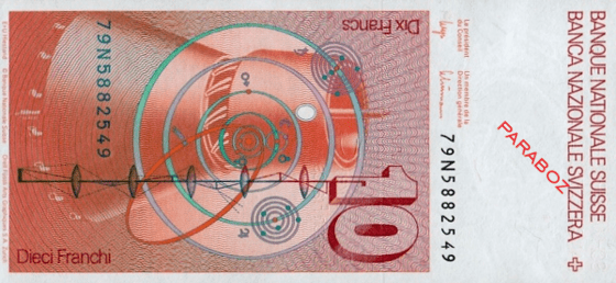 İsviçre 10 CHF arka yüz