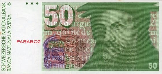 İsviçre 50 CHF ön yüz