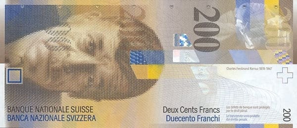 İsviçre 200 CHF ön yüz