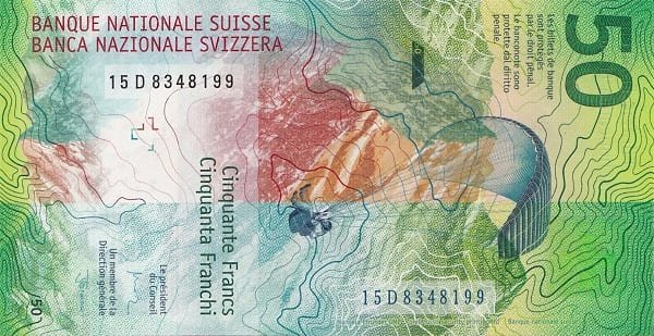 İsviçre 50 CHF arka yüz