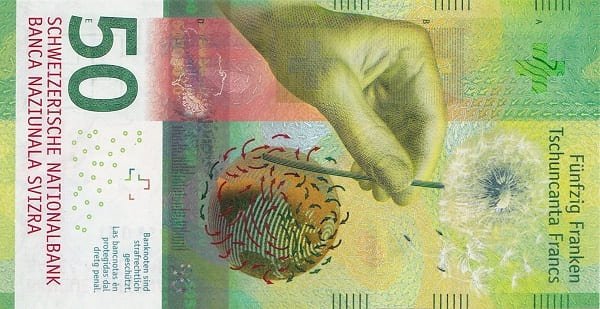 İsviçre 50 CHF ön yüz