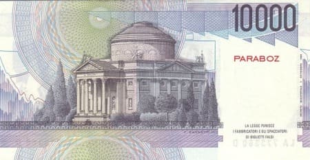 İtalyan Liret 10.000 ITL ön yüz