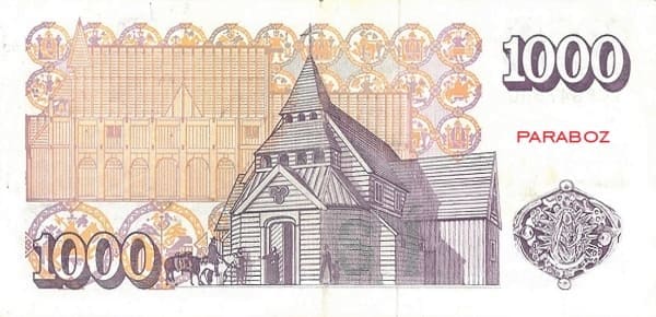 İzlanda 1.000 ISK arka yüz