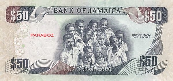 Jamaika 50 JMD arka yüz