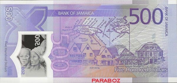 Jamaika 500 JMD arka yüz