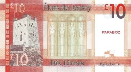 Jersey Adası 10 JEP arka yüz