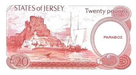 Jersey Adası 20 JEP arka yüz