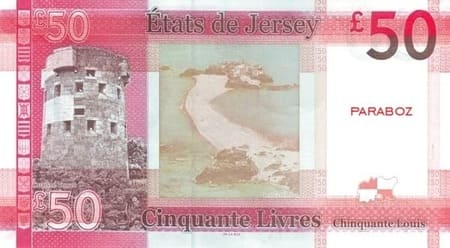 Jersey Adası 50 JEP arka yüz
