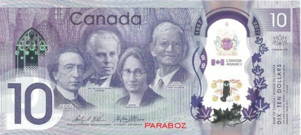 Kanada 10 CAD ön yüz