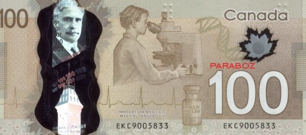 Kanada 100 CAD arka yüz