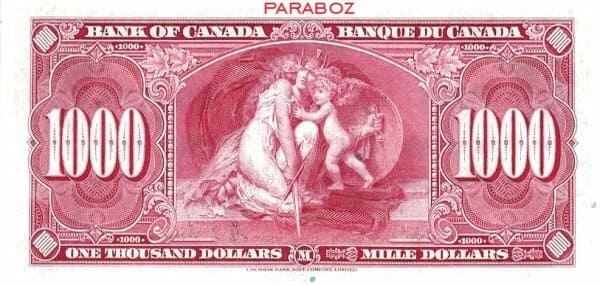 Kanada 1.000 CAD arka yüz