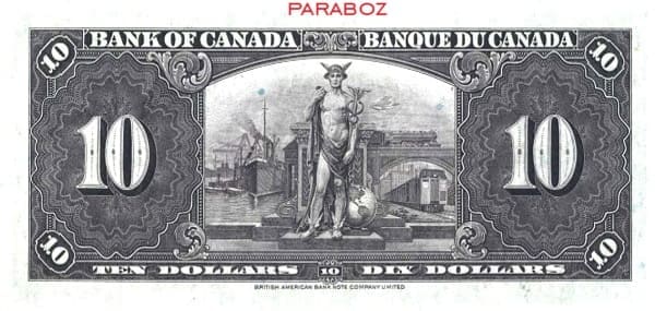 Kanada 10 CAD arka yüz