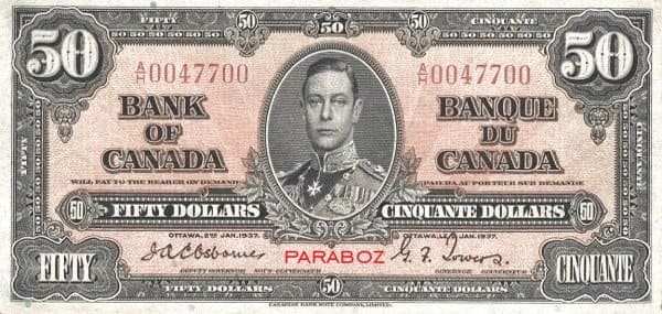 Kanada 50 CAD ön yüz