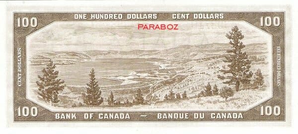 Kanada 100 CAD arka yüz