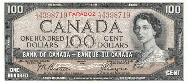 Kanada 100 CAD ön yüz