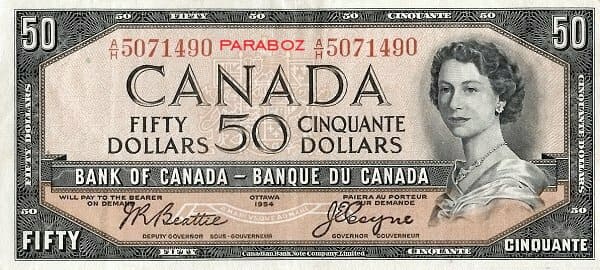 Kanada 50 CAD ön yüz