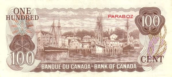 Kanada 100 CAD arka yüz