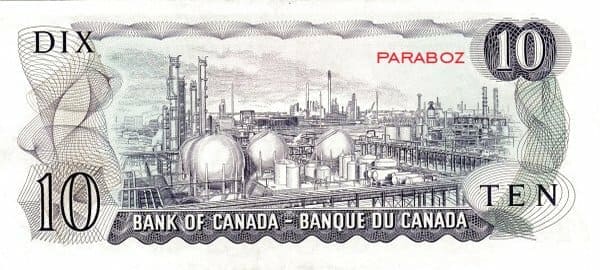 Kanada 10 CAD arka yüz
