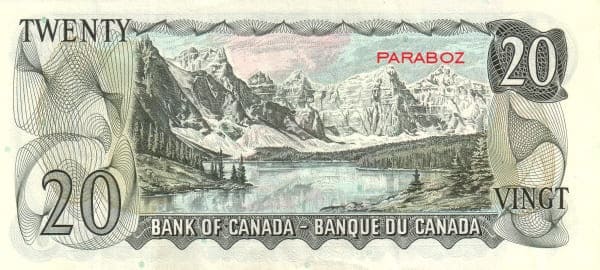 Kanada 20 CAD arka yüz