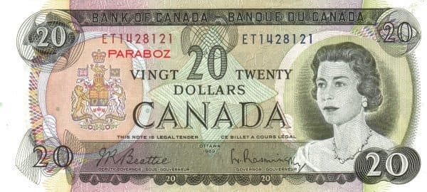 Kanada 20 CAD ön yüz