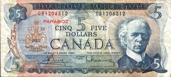 Kanada 5 CAD ön yüz