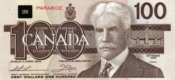Kanada 100 CAD ön yüz