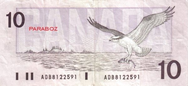 Kanada 10 CAD arka yüz