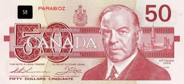 Kanada 50 CAD ön yüz