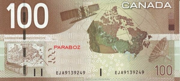 Kanada 100 CAD arka yüz