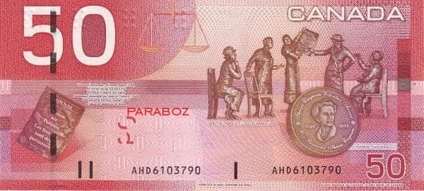 Kanada 50 CAD arka yüz