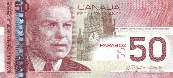Kanada 50 CAD ön yüz